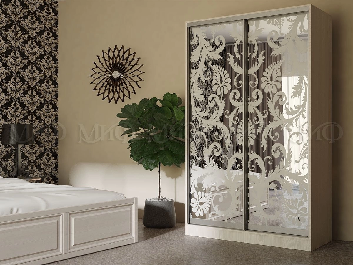 Шкаф-Купе Тринити-3 (Ш-1350 мм x В-2244 мм x Г-600 мм)/Разные Цвета