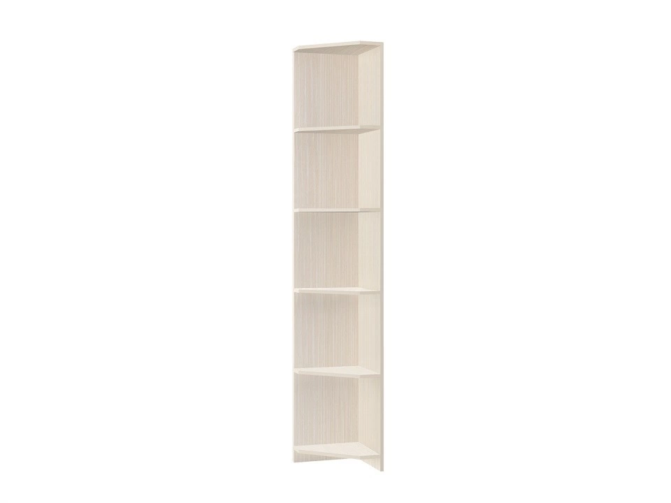 Полка Угловая ДЮ-10 Юнга-7 ЛДСП Ясень Шимо Светлый (Д-380 x В-2200 x Г-380 мм)