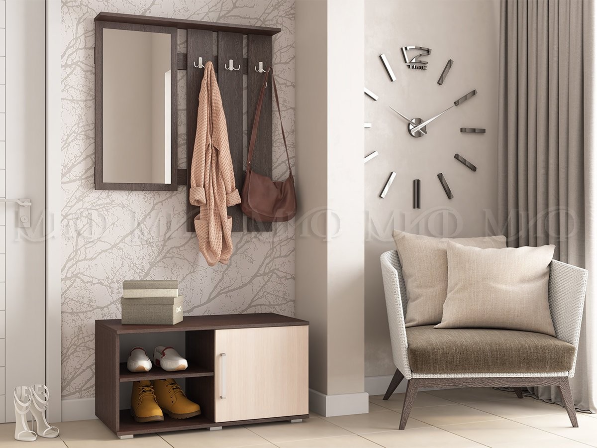 Прихожая Бостон (Ш-900 мм x В-2120 мм x Г-470 мм)/Разные Цвета