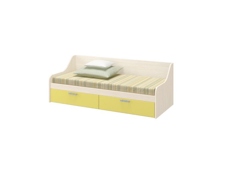 Детская Кровать Юнга-7 ДЮ-01 МДФ (Д-1832 x В-650 x Г-850 мм)/Разные Цвета 