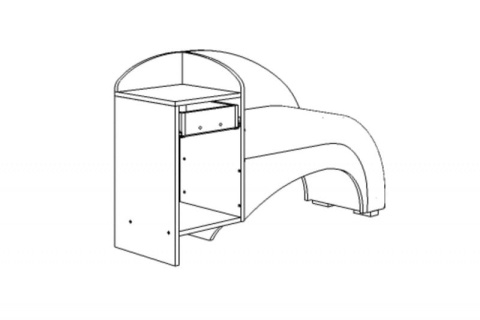 Скамья с тумбой "Фант" МДФ (слева)