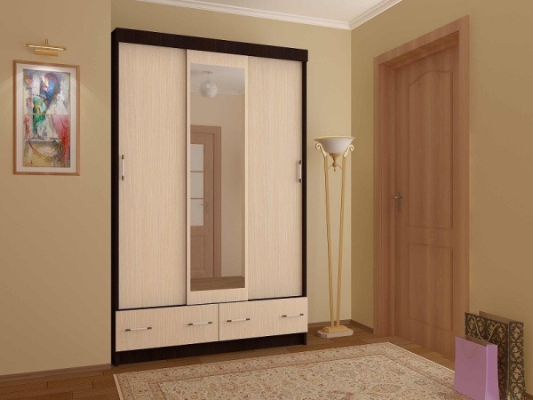 Шкаф-Купе №2 Венге/Белфорт (Ш-1300 × В-2220 × Г-540 мм)