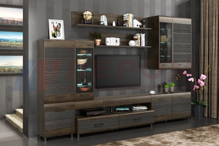 Гостиная-Стенка Камелия №4 (В-2172 х Ш-3240 х Г-452 мм)