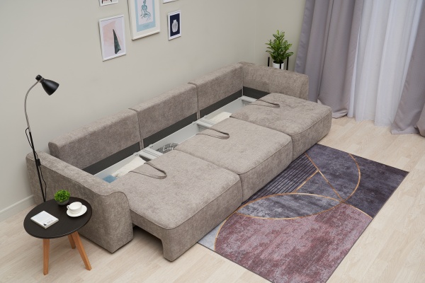 Диван еврокнижка Имир MAX SE темно-бежевый