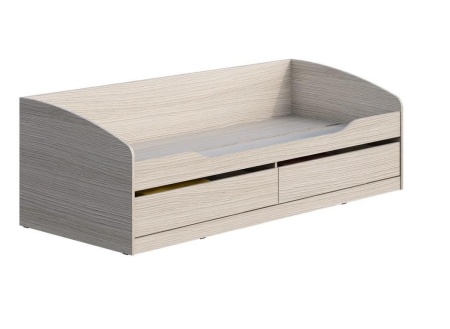 Кровать Мийа-3 КР-002 Ясень Шимо Светлый (Ш-2032 х В-648 х Г-842 мм)