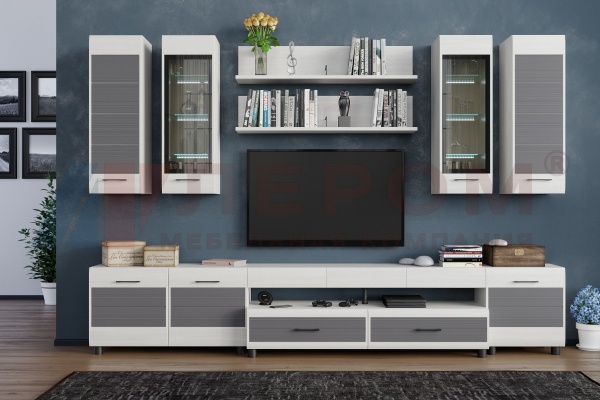 Гостиная-Стенка Камелия №9 (В-2172 х Ш-3240 х Г-452 мм)