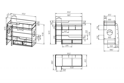 Двухъярусная кровать "Мебелайн-1"