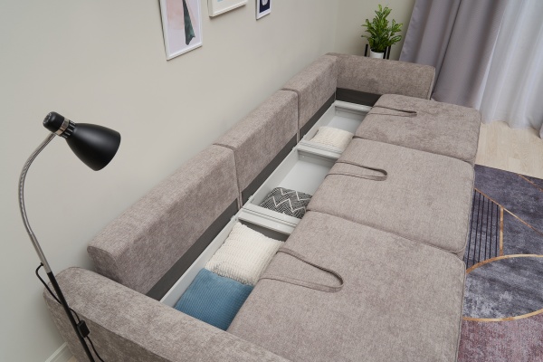 Диван еврокнижка Имир MAX SE темно-бежевый