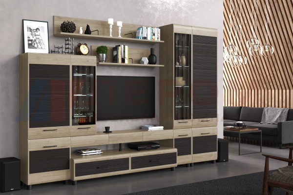 Гостиная-Стенка Камелия №2 (В-2172 х Ш-3060 х Г-452 мм)